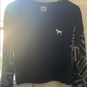 crop long sleeve top from pink